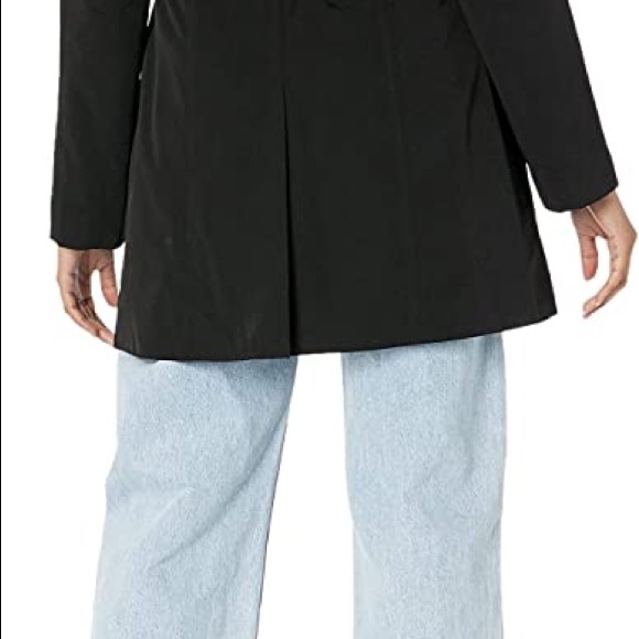 S NEW LONDON FOG WOMENS COAT JACKET WINTER FALL SMALL BLACK BELTED LONG SOFT-SHE - Picture 8 of 9